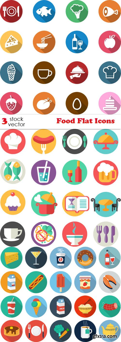 Vectors - Food Flat Icons