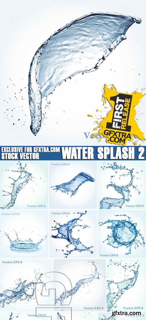 Stock Vectors - Water splash 2, 25xEPS