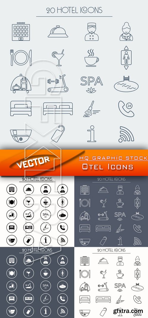 Stock Vector - Otel Icons