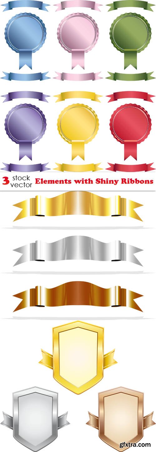 Vectors - Elements with Shiny Ribbons