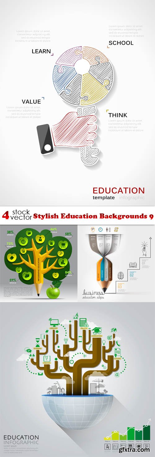 Vectors - Stylish Education Backgrounds 9