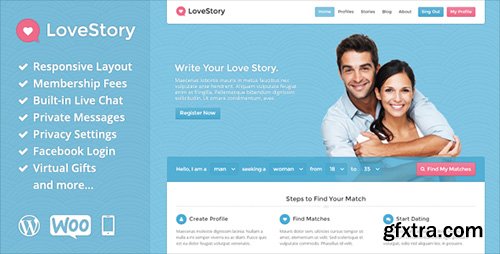 ThemeForest - LoveStory v1.13 - Dating WordPress Theme