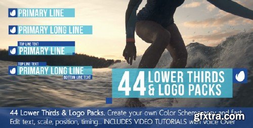 VideoHive - 44 Lower Thirds Titles & Logo Packs 10654699