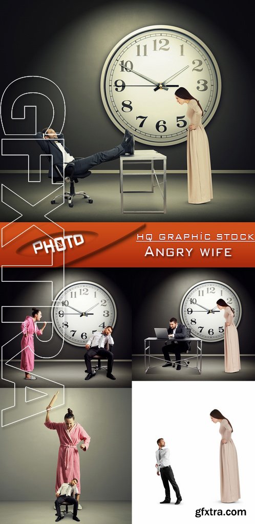 Stock Photo - Angry wife