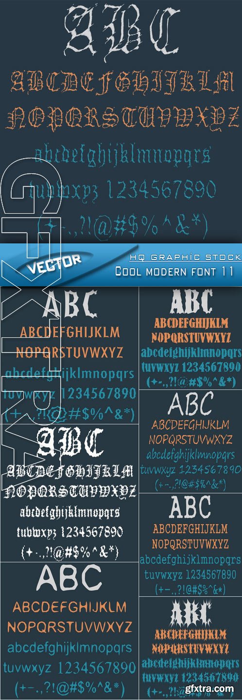 Stock Vector - Cool modern font 11
