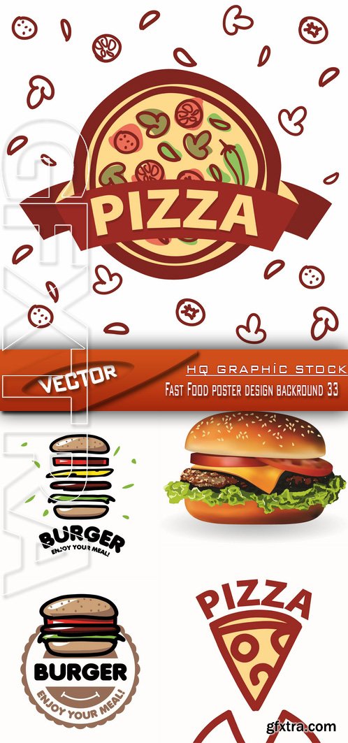Stock Vector - Fast Food poster design backround 33