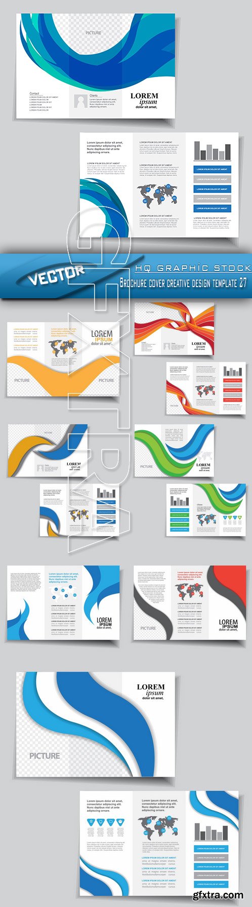 Stock Vector - Brochure cover creative design template 27