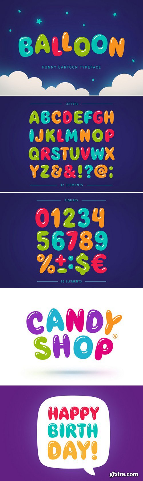 CM - Balloon typeface