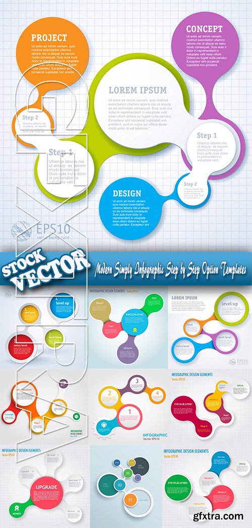 Stock Vector - Modern Simply Infographic Step by Step Option Templates