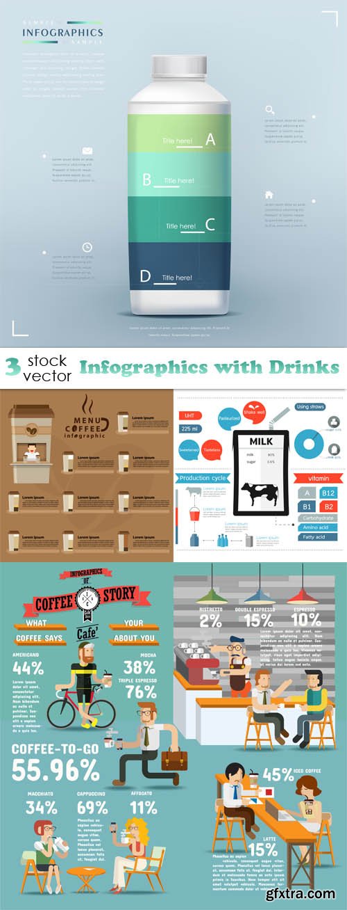 Vectors - Infographics with Drinks