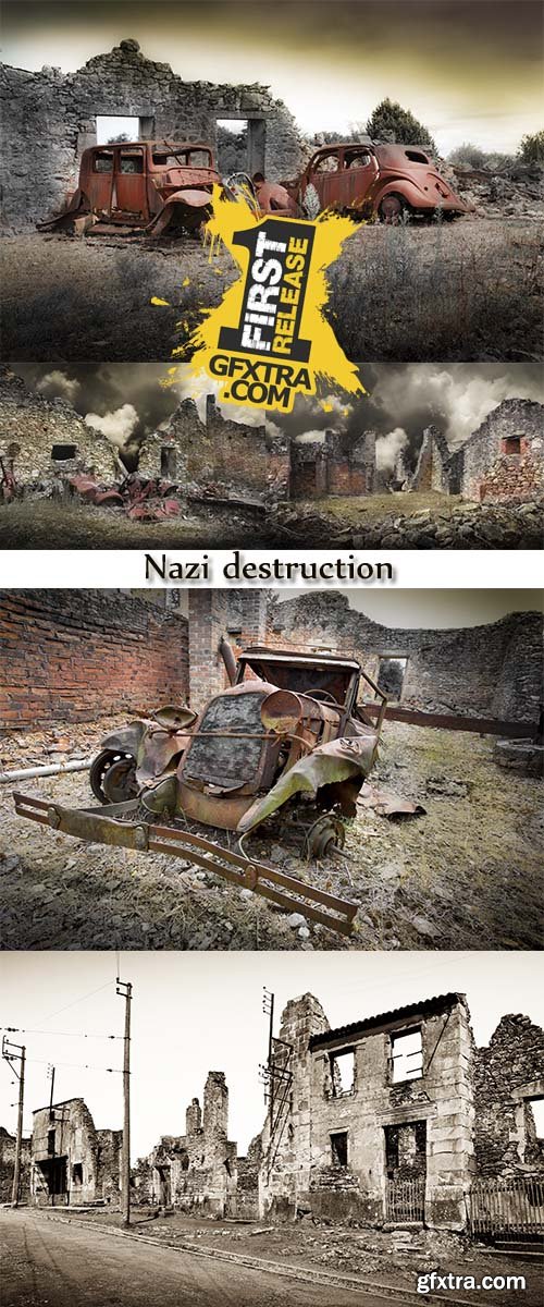 Stock Photo: Nazi destruction