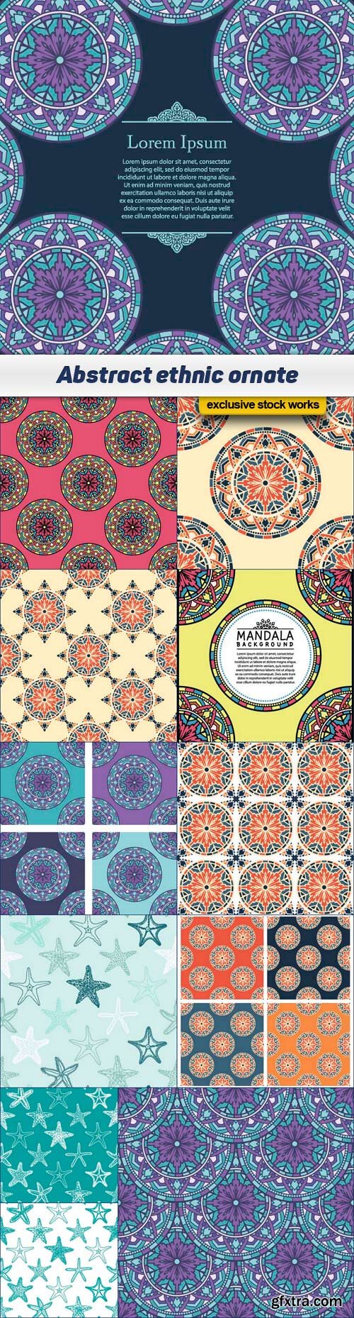 Abstract ethnic ornate 12x EPS