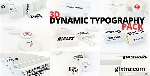 Videohive 3D Dynamic Typography Pack 8015370