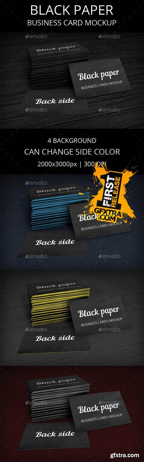 Black Business Card Mockup - Graphicriver 10199679