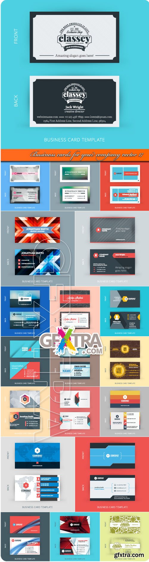Business cards for your company vector 17