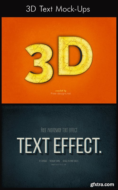 3D Text Mock-Ups