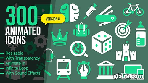 Videohive 300 Animated Icons 5586340