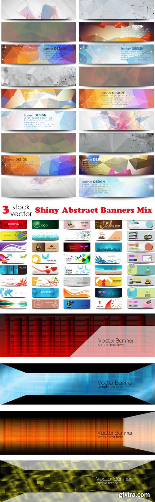 Vectors - Shiny Abstract Banners Mix