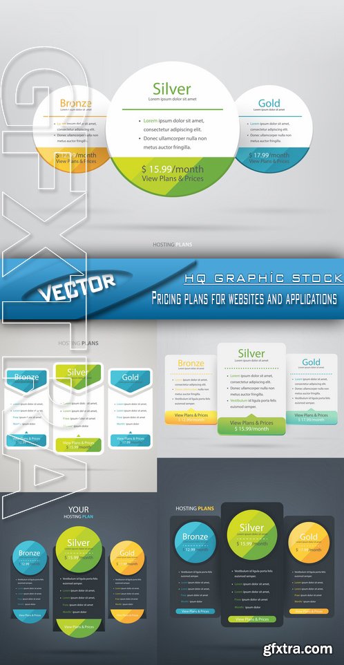 Stock Vector - Pricing plans for websites and applications