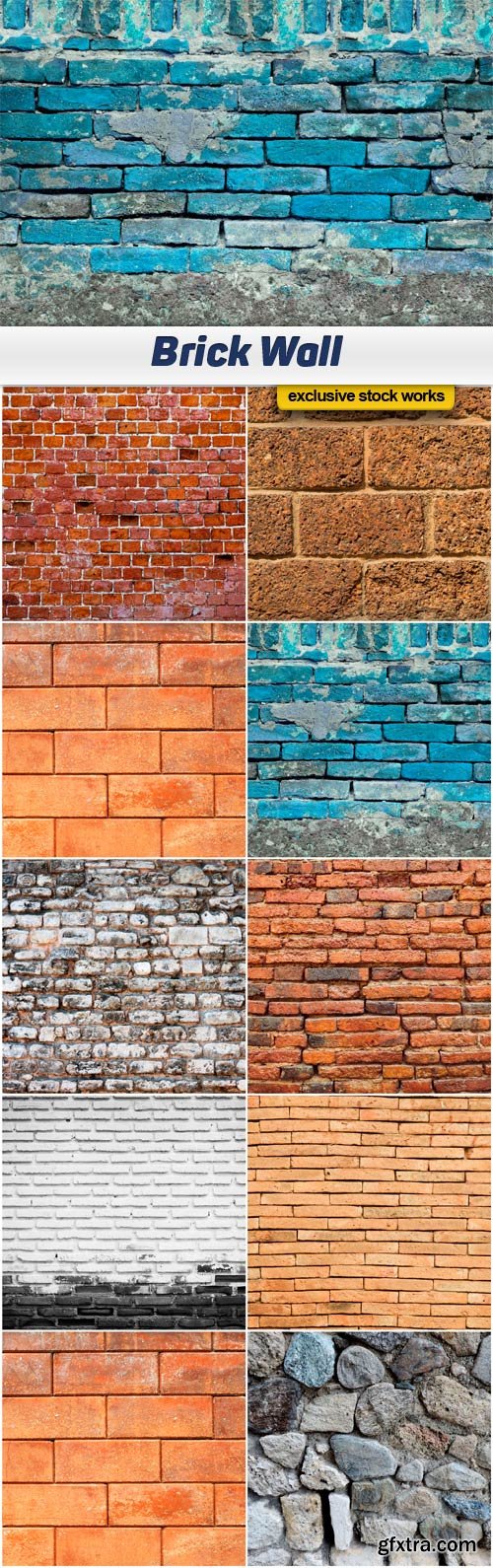 Brick Wall Textures - 10x JPEGs