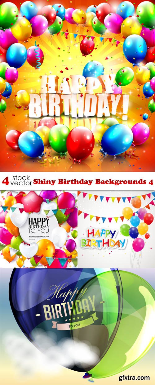 Vectors - Shiny Birthday Backgrounds 4