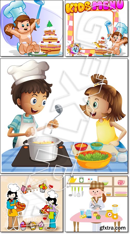 Child cook - Vector