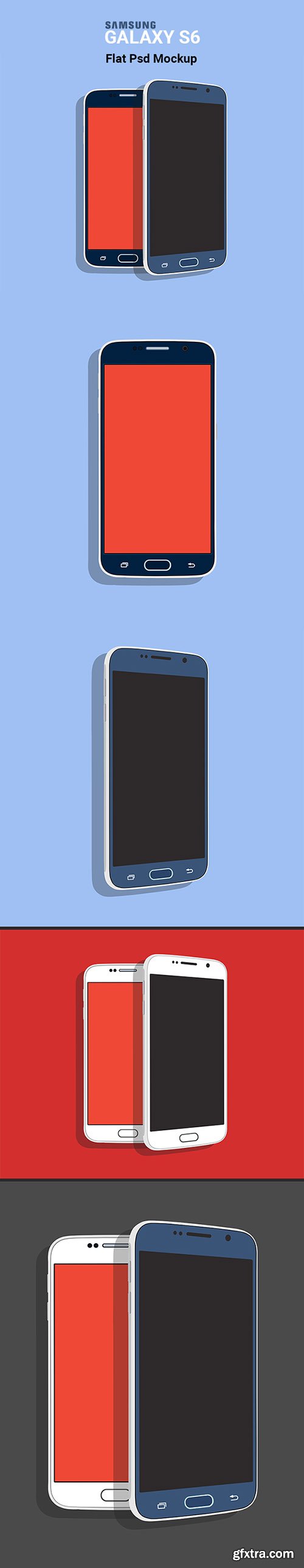 PSD Mock-Up\'s - Samsung Galaxy S6 Flat