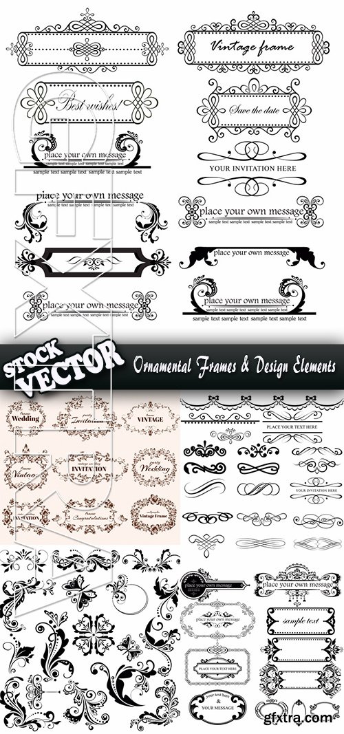 Stock Vector - Ornamental Frames & Design Elements