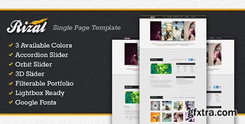 ThemeForest - Rizal Single Page Template - FULL