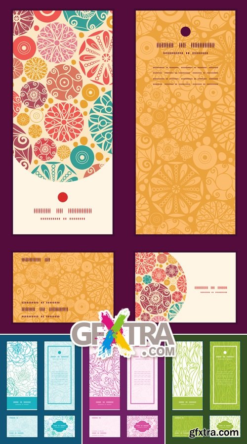 Vintage Floral Banners & Cards Vector