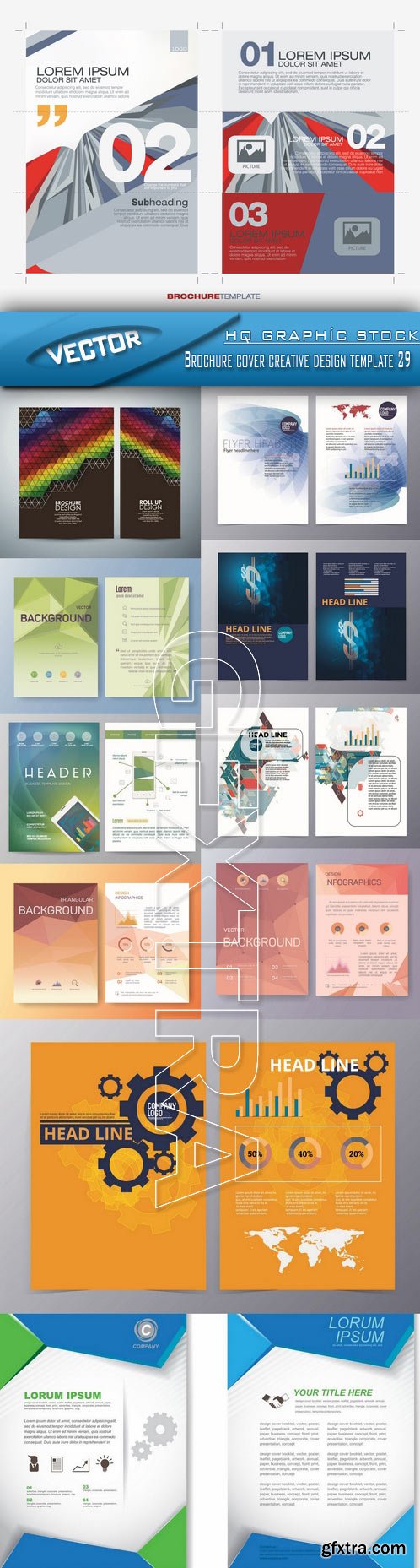 Stock Vector - Brochure cover creative design template 29