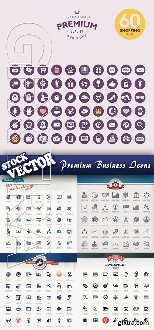 Stock Vector - Premium Business Icons