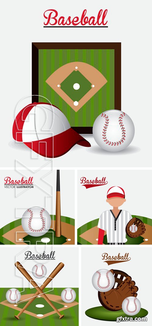 Stock Vectors - Baseball design over white background, vector illustration