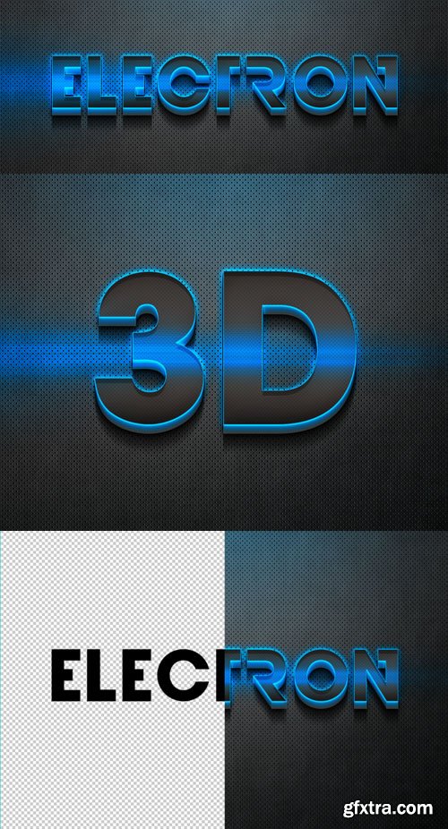 3D Neon Text Effect Style PSD Template