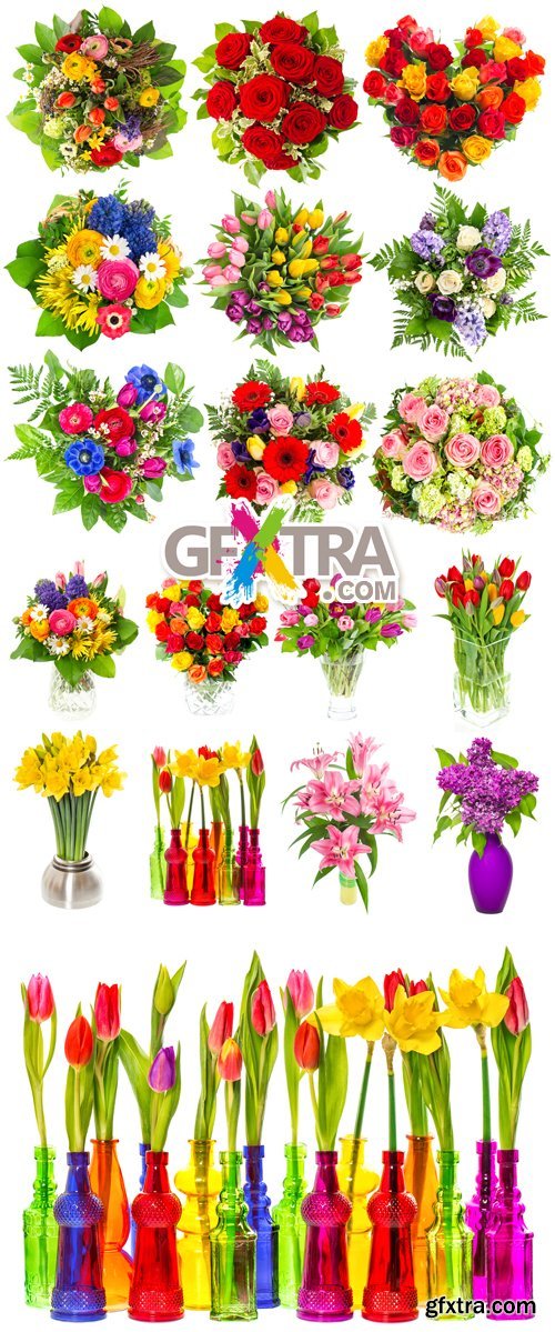 Stock Photo - Flowers Bouquet Isolated 2