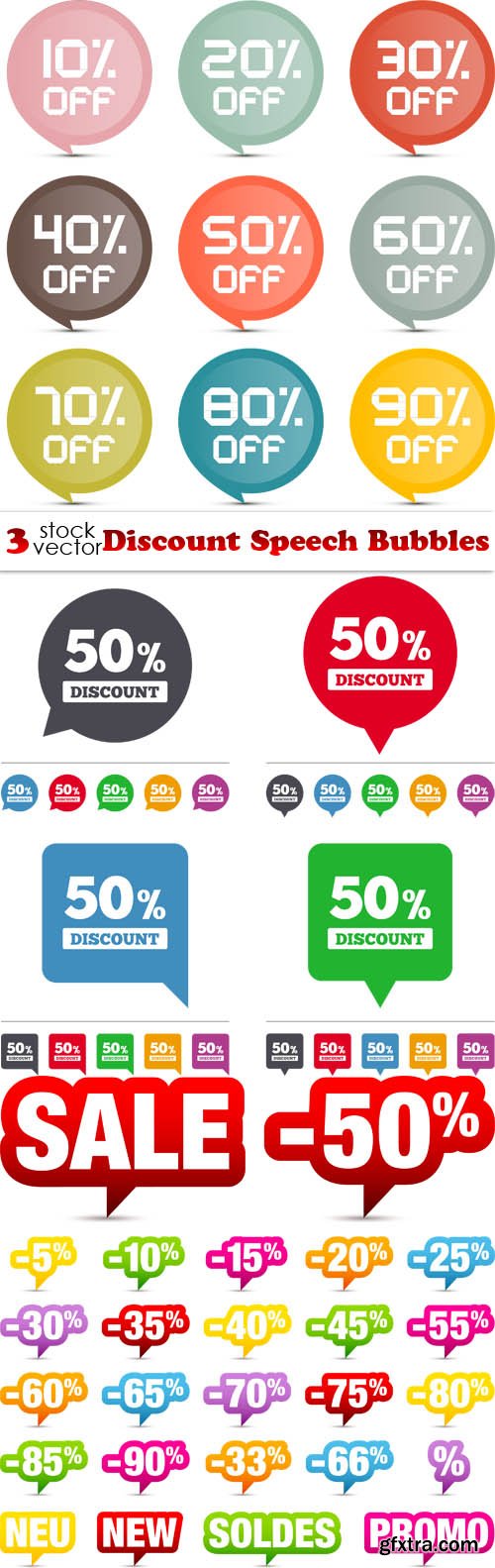 Vectors - Discount Speech Bubbles