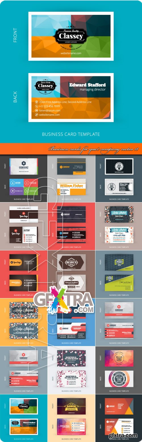 Business cards for your company vector 18