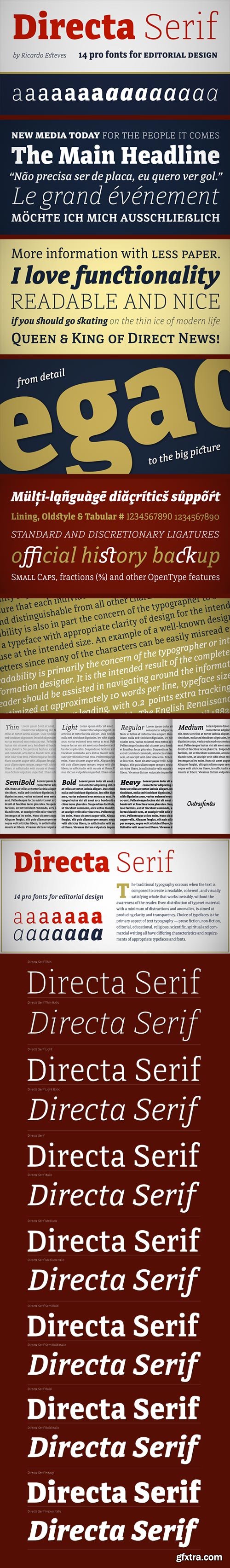Directa Serif - For Newspapers & Magazines 14xOTF $230