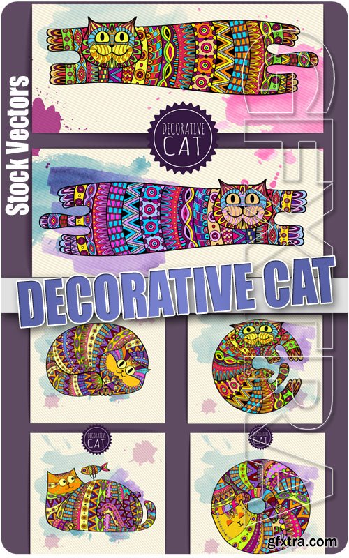 Decorative cat - Stock Vectors