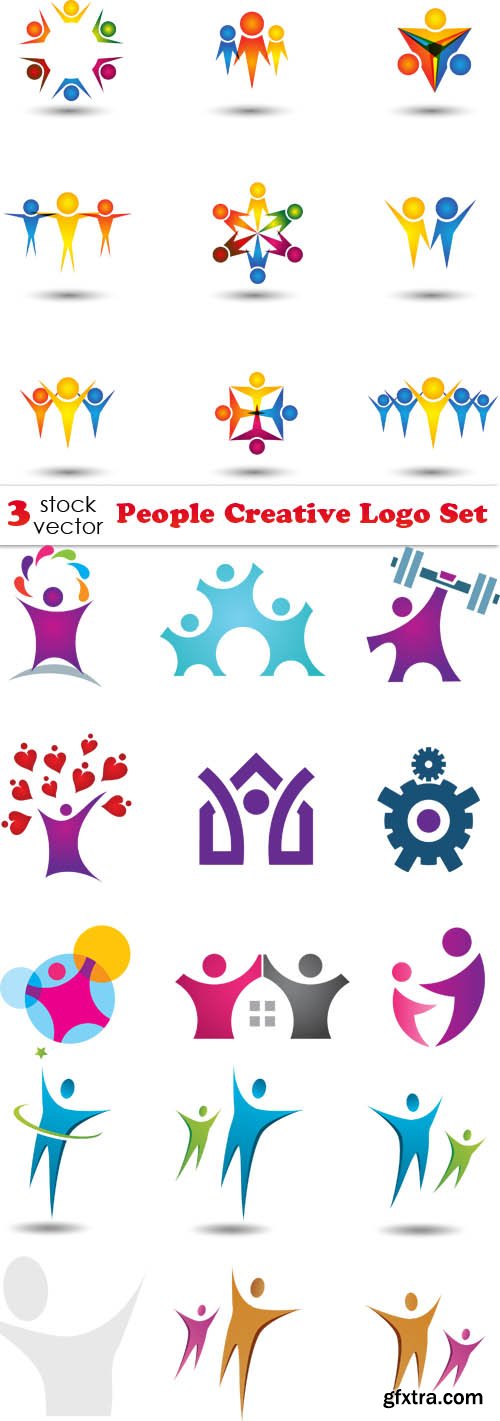 Vectors - People Creative Logo Set