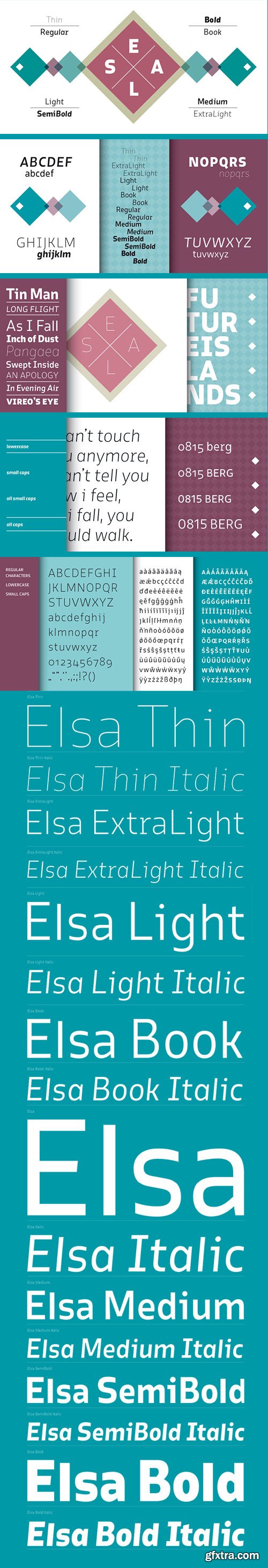 Elsa - Modern Technical Sans-Serif 16xOTF $300