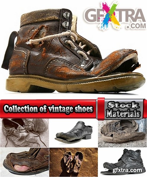 Collection of vintage shoes old torn boots shoes boots shoes sneakers 25 HQ Jpeg