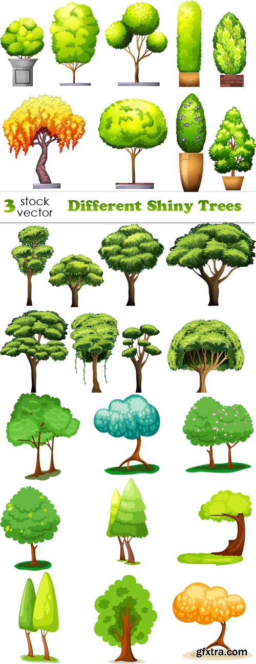 Vectors - Different Shiny Trees