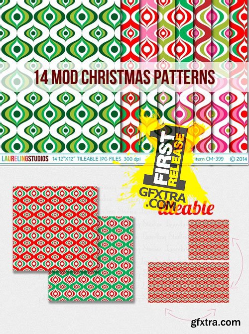 CM - Modern Christmas Digital Paper 104620