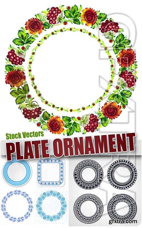 Plate\'s ornaments - Stock Vectors