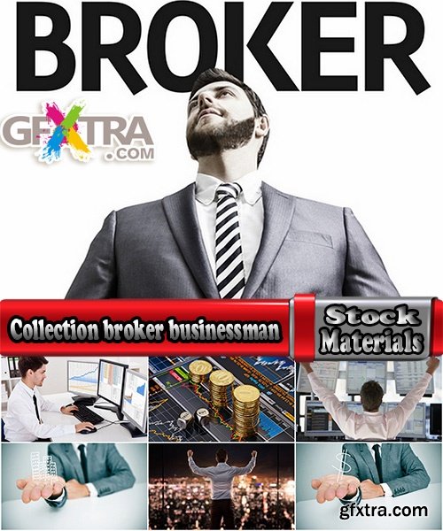 Collection broker businessman stock exchange trading 25 HQ Jpeg