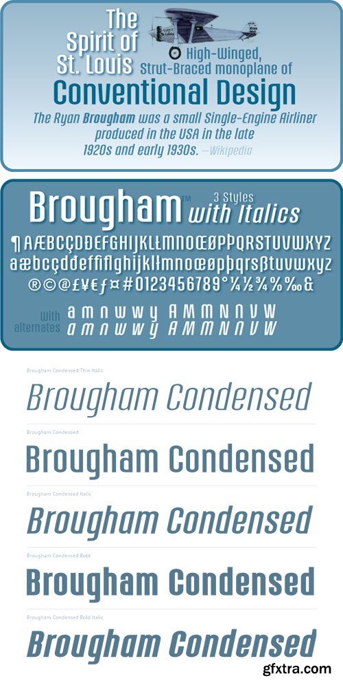 Brougham - Cool Typeface for Magazines & Posters 6xOTF $225