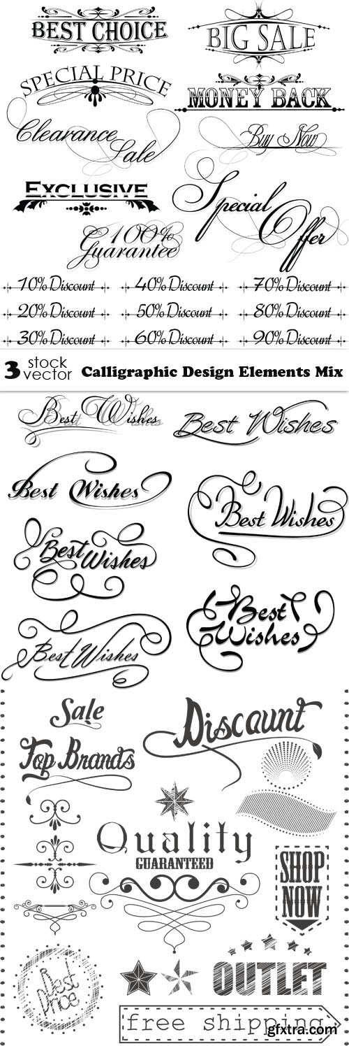 Vectors - Calligraphic Design Elements Mix