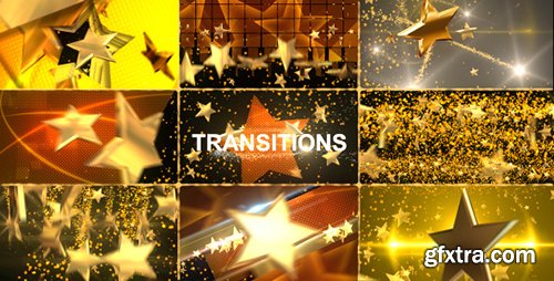 Videohive Gold Star Transitions Pack 7709868