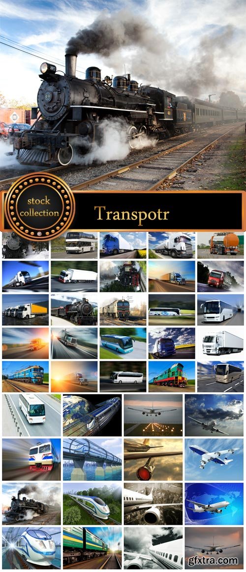 Vehicles, Aircraft, Train, Road Transport 50xJPG